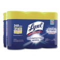 Cleaning Cloths & Wipes | LYSOL Brand 19200-84251 7 in. x 7.25 in. 1-Ply Disinfecting Wipes - Lemon and Lime Blossom/White (2/Carton) image number 0
