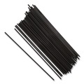 Straws/Stems/Sticks | AmerCareRoyal S1525BK7 7.5 in. Plastic Sip Straws - Black (10000/Carton) image number 2