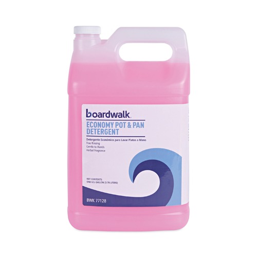 Dishwashing Detergents | Boardwalk BWK7714EA 1 Gallon Bottle Industrial Strength Pot and Pan Detergent image number 0