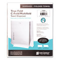 Towel Dispensers | San Jamar T1905XC 11.63 in. x 5 in. x 14.5 in. True Fold C-Fold/Multifold Paper Towel Dispenser - Chrome image number 3