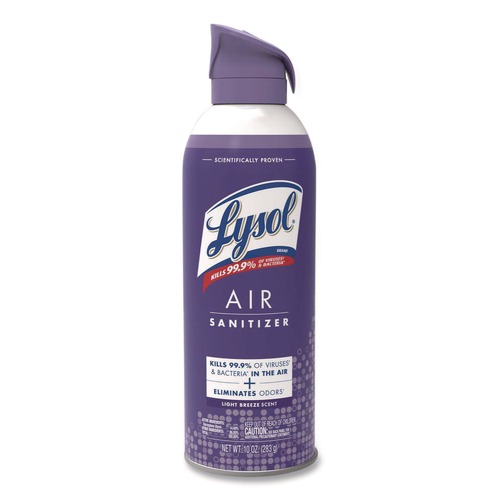 Disinfecting & Cleaning Solutions | LYSOL Brand 19200-99394 Air Sanitizer Spray, Light Breeze, 10 oz Aerosol Spray image number 0