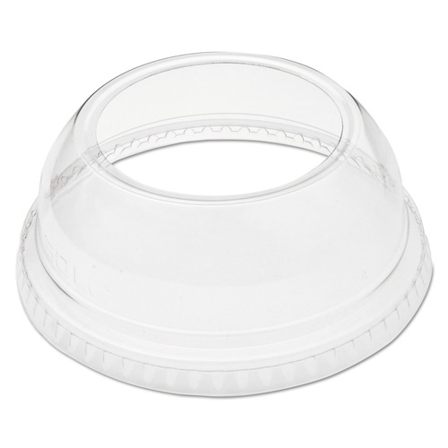 Cup Lids | Dart DLW662 1.9 in. Diameter Hole Open-Top Dome Lid Fits 9 oz. To 22 oz. Plastic Cups - Clear (1000/Carton) image number 0