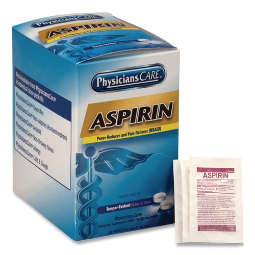 Medicines | PhysiciansCare 90014-002 Two-Pack Aspirin Medication (50/Box) image number 0