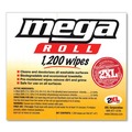 Cleaning Cloths & Wipes | 2XL TXL L420 8 x 8 Gym Wipes Mega Roll Refill - Unscented/White (2/Carton) image number 3