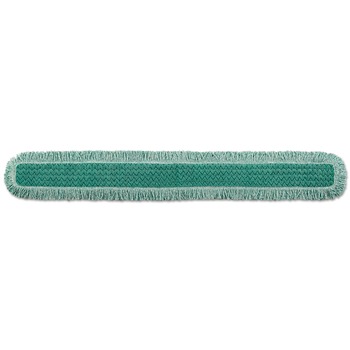 MOP HEADS | Rubbermaid Commercial HYGEN FGQ46000GR00 Microfiber Cut-End 60 in. HYGEN Dust Mop Heads With Fringe - Green