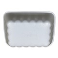 Food Containers & Lids | GEN 42WH 8.75 in. x 6.32 in. x 2.25 in. #42K Meat Trays - White (252/Carton) image number 3