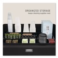 Carts | Rubbermaid Commercial 2124078 18.75 in. x 3.62 in. 11-Section Amenity Organizer for all Rubbermaid Commercial Full-Size and Compact Housekeeping Carts - Black image number 2