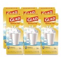 Drawstring & Kitchen Bags | Glad 78812 OdorShield 8 in. x 18 in. 4 Gallon Tie-Flap Quick-Tie Small Trash Bags - White Febreze Fresh Clean Scent (156/Carton) image number 0