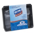 Cutlery Kits | Dixie CH0180DX7 Cutlery Keeper Tray with Plastic Forks/Knives/Spoons - Clear (180/Box) image number 1