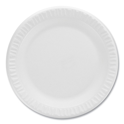 Plates | Dart 9PWCR 9 in. Diameter Concorde Non-Laminated Foam Plates - White (125/Pack) image number 0