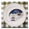 Plates | WNA RSMP91210WS 9 in. Diameter Masterpiece Plastic Plates - White/Silver (120/Carton) image number 2