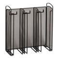Condiment Organizers | Safco 3292BL 12.75 in. x 4.5 in. x 13.25 in. 3 Compartments Steel Mesh Onyx Breakroom Organizers - Black image number 4