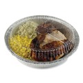 Food Containers & Lids | Boardwalk BWKROUND9CLID 9 in. Plastic Dome Lids for Aluminum Round To-Go Containers - Clear (500/Carton) image number 3