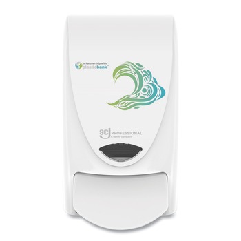 SC Johnson RCP1LDSEN 4.9 in. x 4.6 in. x 9.2 in. 1 L Proline WAVE Manual Soap Dispenser - White (15/Carton)