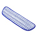 Mop Heads | Rubbermaid Commercial FGQ80000WH00 18 in. x 5.5 in. Microfiber Finish Pad - Blue/White (6/Box) image number 3