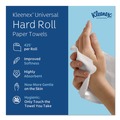 Perforated Roll & Hand Towels | Kleenex 01080 8 in. x 425 ft. 1.5 in. Core 1-Ply Hard Roll Paper Towels - White (12 Rolls/Carton) image number 9