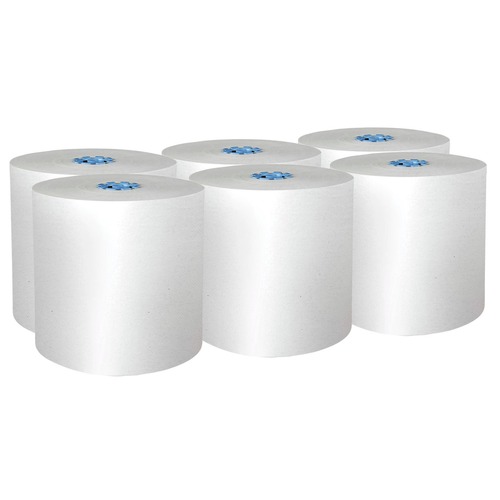 Perforated Roll & Hand Towels | Scott 43959 1-Ply 7.5 in. x 900 ft. Pro Hard Roll Paper Towels with Absorbency Pockets for Scott Pro Dispenser - Blue Core Only (6/Carton) image number 0