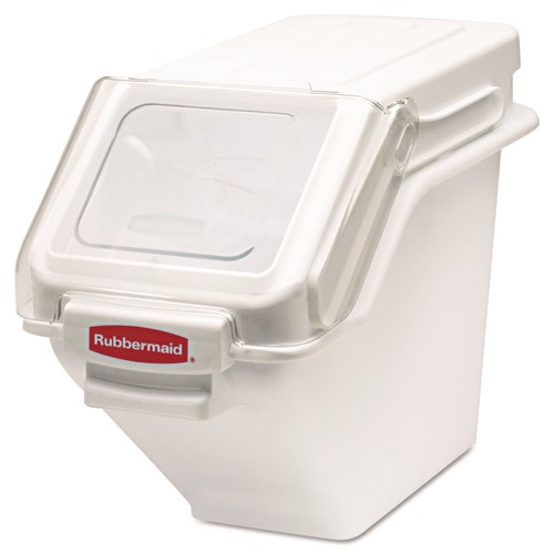 Perforated Roll & Hand Towels | Rubbermaid Commercial FG9G5700WHT ProSave 5.4-Gallon Plastic Shelf Ingredient Bin - White image number 0