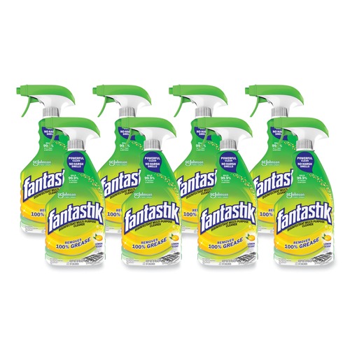 Disinfecting & Cleaning Solutions | Fantastik 366094 32 oz. Spray Bottle Disinfectant Multi-Purpose Cleaner - Lemon Scent (8/Carton) image number 0