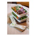 Food Containers & Lids | Eco-Products EP-SCRC32NFA 32 oz 4.71 in. x 7.01 in. x 1.04 in. Sugarcane Fiber WorldView Vanguard Rectangular Container - White (400/Carton) image number 5