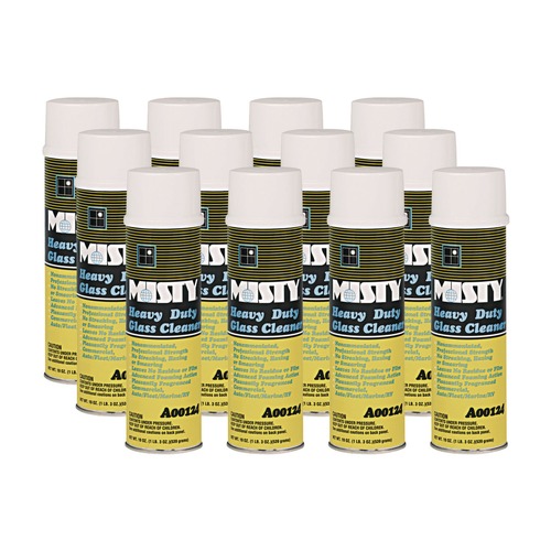 Disinfecting & Cleaning Solutions | Misty 1001482 20 oz. Aerosol Spray Heavy-Duty Glass Cleaner - Citrus (12/Carton) image number 0