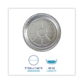 Food Containers & Lids | Boardwalk BWKROUND9 48 oz. 9 in. Diameter x 1.66 in. Round Aluminum To-Go Containers - Silver (500/Carton) image number 5