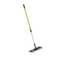 Mops | Rubbermaid Commercial 2132426 19.5 in. x 5.5 in. Microfiber Head 48 in. to 72 in. Aluminum Handle Adaptable Flat Mop Kit - Blue/Yellow image number 0