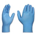 Janitorial Disposable & Single Use Gloves | Ammex APFN46100 9.5 in. Long 3 mil Powder-Free Nitrile Exam Gloves - Large/Light Blue (1000/Carton) image number 1