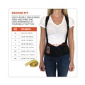 Back Support Harnesses & Belts | Ergodyne 11091 ProFlex 1650 Economy Elastic Back Support Brace, X-Small, 20-in to 25-in Waist, Black image number 6