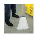 Mop Heads | Boardwalk BWK732R 32 oz. Economical Lie-Flat Rayon Fiber Mop Head - White (12/Carton) image number 8