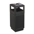 Smoking Receptacles | Safco 9474BL Canmeleon 15-Gallon Polyethylene Recessed Panel Receptacles - Black image number 0