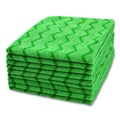 Cleaning Cloths & Wipes | Rubbermaid Commercial FGQ62000GR00 16 in. x 16 in. Microfiber Reusable Cleaning Cloths - Green (12/Carton) image number 1