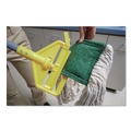 Mop Handles | Rubbermaid Commercial FGH126000000 Invader 60 in. Aluminum Side-Gate Wet-Mop Handle - Gray/Yellow image number 3