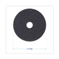 Floor Pads-Stripping | Boardwalk BWK4017BLA 17 in. Diameter Stripping Floor Pads - Black (5/Carton) image number 2