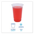 Cups | Boardwalk BWKPET20 20 oz. PET Plastic Cold Cups - Clear (50/Sleeve, 20 Sleeves/Carton) image number 6