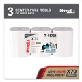 Perforated Roll & Hand Towels | WypAll 41702 X70 9.8 in. x 12.2 in. Center-Pull Cloths - White (275/Roll, 3 Rolls/Carton) image number 3