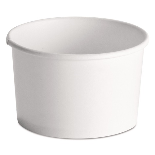 Food Containers & Lids | Chinet 71037 Squat Paper 8 oz. - 10 oz. Streetside Design Food Containers - White (1000/Carton) image number 0
