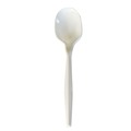 Disposable Spoons | Boardwalk BWKSOUPMWPP 4.86 in. Mediumweight Polypropylene Plastic Soup Spoon Cutlery - White (1000/Carton) image number 0