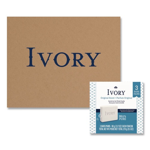 Hygiene Bar Soaps | Ivory 80863568 3.1 oz Individually Wrapped Bath Soap - Original Scent (72/Carton) image number 0