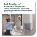 Towel Dispensers | Tork 552540 PeakServe 14.47 in. x 4.04 in. x 25.15 in. Automatic Continuous Paper Hand Towel Dispenser - White image number 4