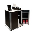 Perforated Roll & Hand Towels | Vertiflex VF35157 29.5 in. x 21 in. x 33 in. 9 Shelves Engineered Wood Refreshment Stand - White/Black image number 3