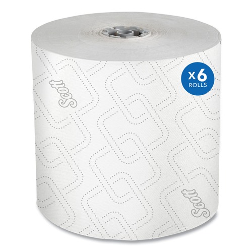 Perforated Roll & Hand Towels | Scott 25703 1-Ply 1150 ft. Pro Hard Roll Paper Towels with Elevated Scott Design for Scott Pro Dispenser - Gray Core Only (6/Carton) image number 0