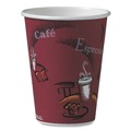 Cups | SOLO 412SIN-0041 12 oz. Paper Bistro Design Hot Drink Cups - Maroon (1000/Carton) image number 0