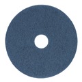 Floor Pads-Stripping | Boardwalk BWK4014BLU 14 in. Diameter Scrubbing Floor Pads - Blue (5/Carton) image number 1