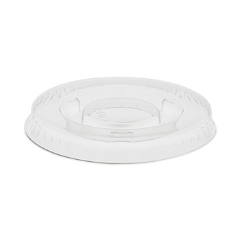 SOUFFLE AND PORTION CUPS | Pactiv Corp. YLS1FR 0.5 oz. to 1 oz. Plastic Portion Cup Lid - Clear (2500/Carton)