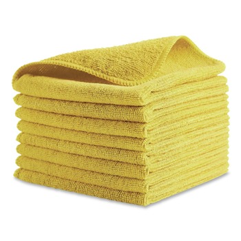 CLEANING CLOTHS AND WIPES | Rubbermaid Commercial 1820580 12 in. x 12 in. Microfiber Cleaning Cloths - Yellow (24/Pack)