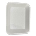 Food Containers & Lids | GEN 8PWH 10.8 in. x 8.82 in. x 1.5 in. #8P Meat Trays - White (200/Carton) image number 0