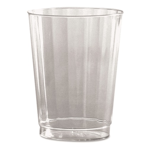 Cups | WNA WNA CC10240 10 oz. Fluted, Tall, Classic Crystal Plastic Tumblers - Clear (240/Carton) image number 0