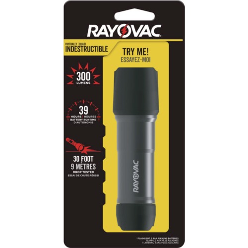 Office Flashlights | Rayovac ROVDIY3AAA1 3 AAA Batteries Virtually Indestructible LED Flashlight - Black image number 0