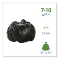 Low-Density Trash Bags | Stout by Envision T2424B10 24 in. x 24 in. 1 mil. 10 Gallon Total Recycled Content Plastic Trash Bags - Brown/ Black (250/Carton) image number 2